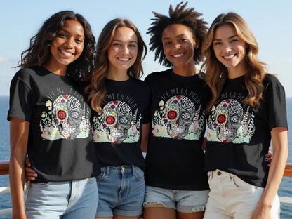Colorful Skull Graphic Design Print on T Shirt product