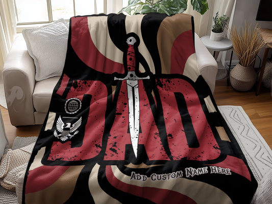 Personalized DAD Design Blanket Customized Text product