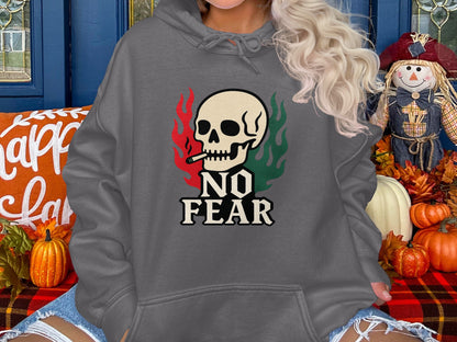 No Fear Skull Graphic Oversized Hoodie product