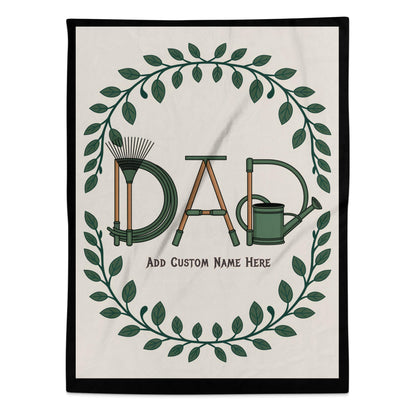Garden Dad Custom Name Personalized Blanket product type