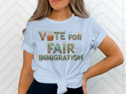 Vote for Fair Immigration Printed T-shirt