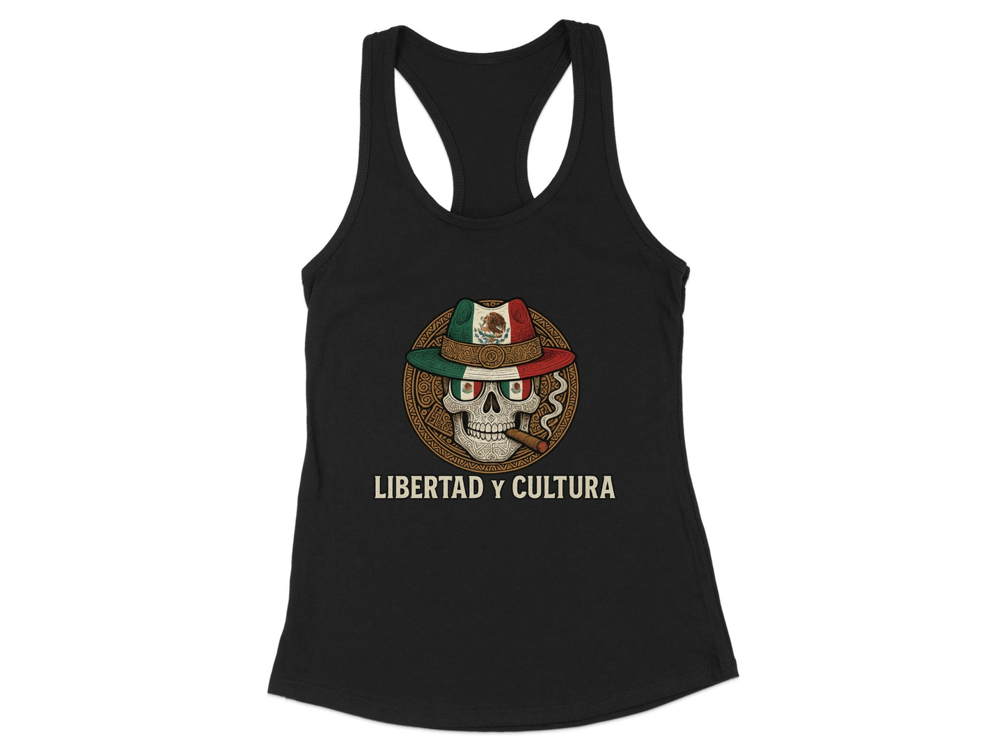 Liberdad Y Cultura Skull Hat Design Tank Top