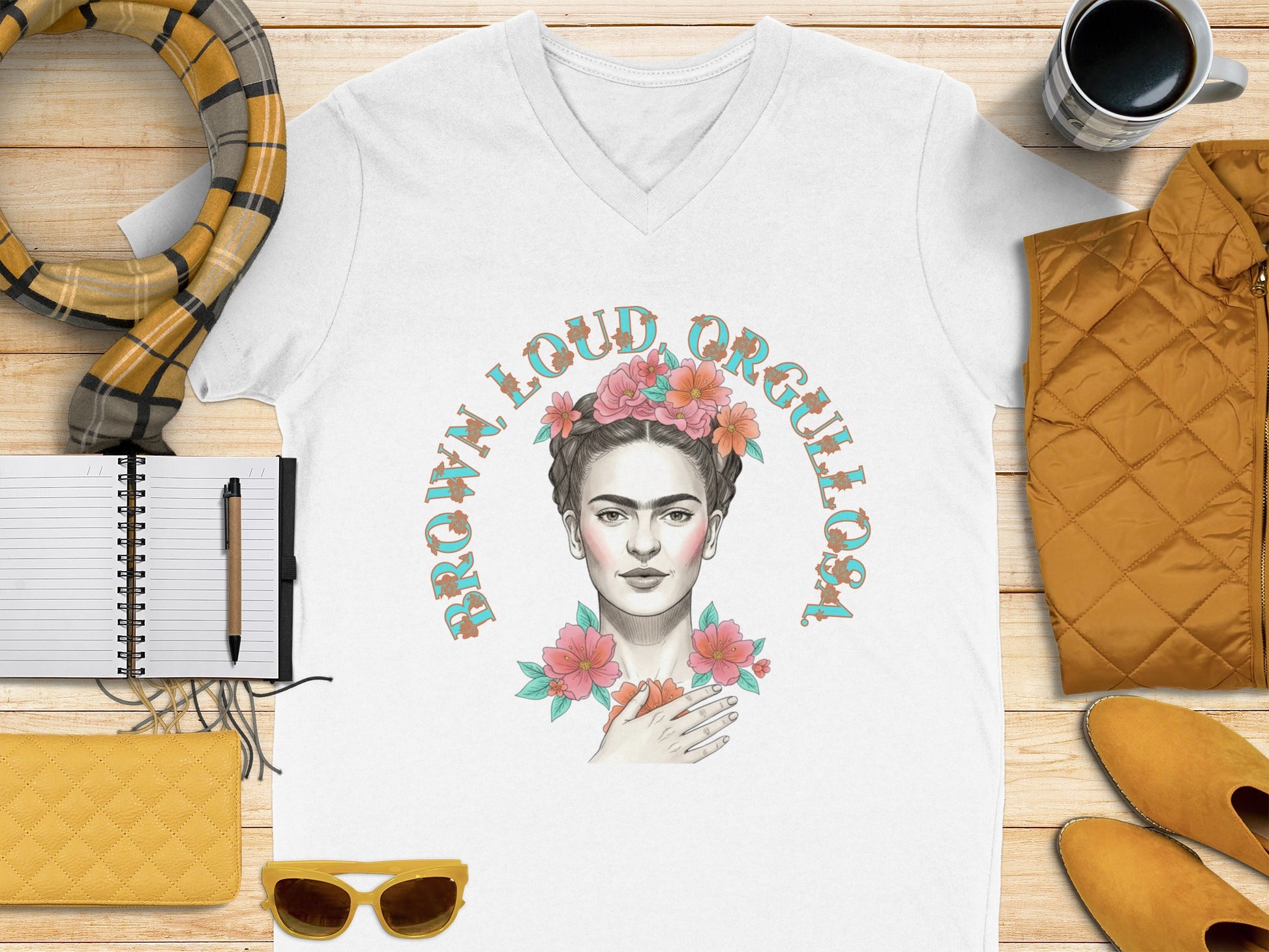 Brown Loud Orgullosa Graphic Printed T-Shirt
