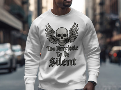 Too Patriotic To Be Silent Skull Wings product