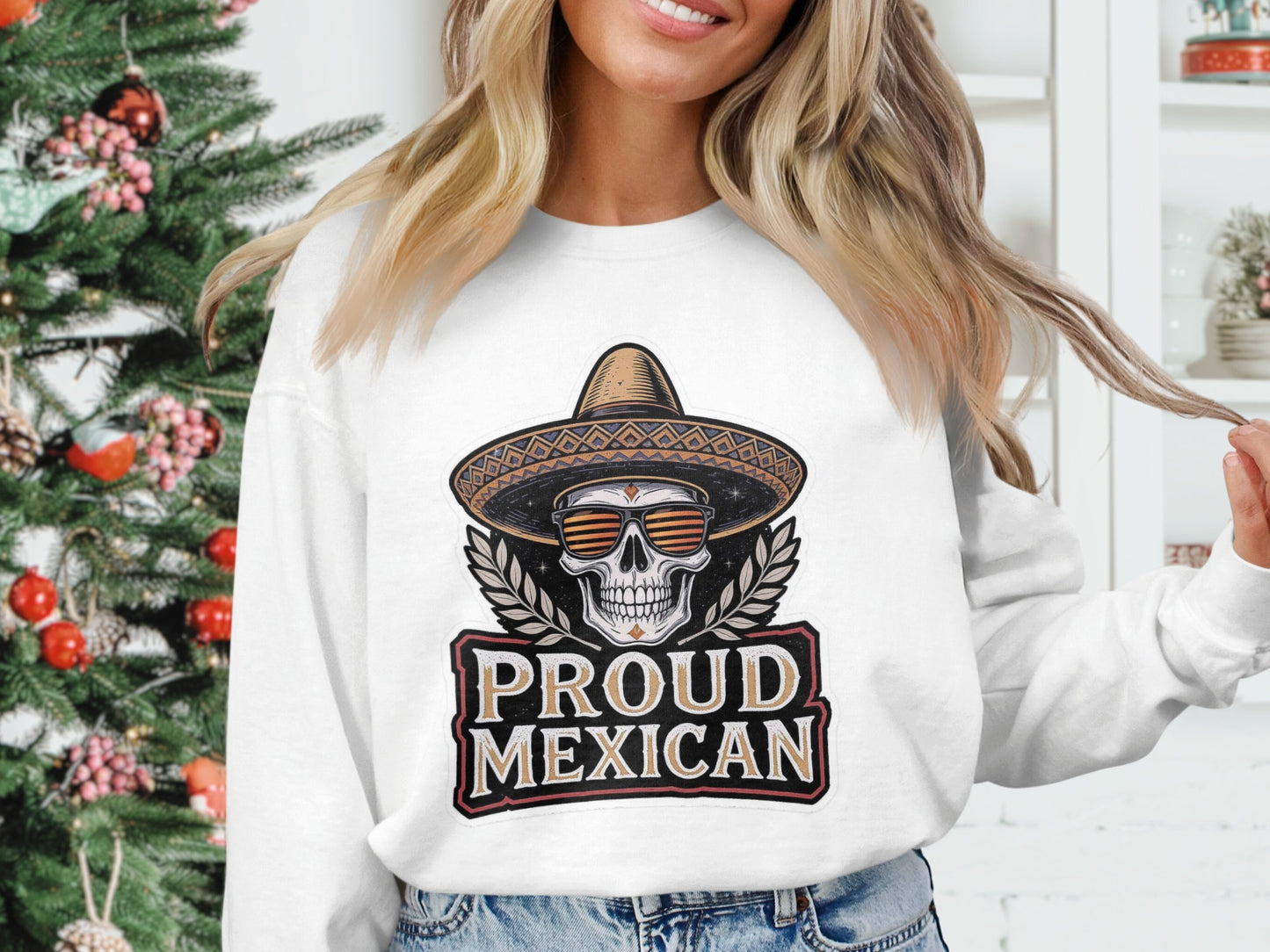 Proud Mexican Skull Design Sweatshirt product type
