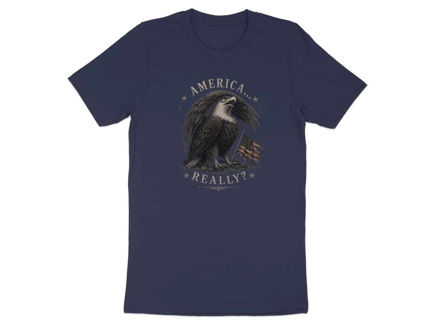 America...Really? Vintage Eagle Graphic T-Shirt