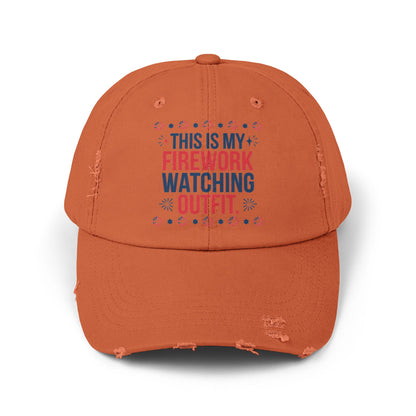 Firework Watching Cap - Unisex Distressed Hat for Celebrations