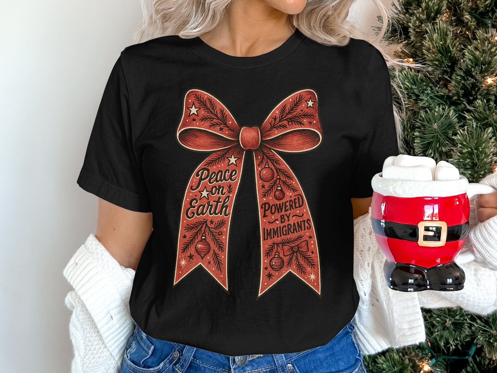 Peace on Earth Powered by Immigrants shirt