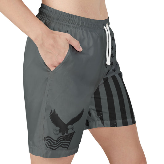 Patriotic Swim Shorts, 4th of July Swimwear, Unisex Beach Shorts, Fireworks Swim Trunks, Summer Pool Wear, Holiday Swim Attire