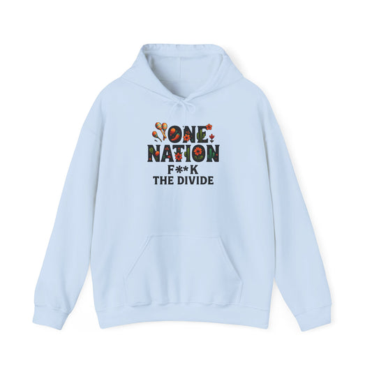 Pride hoodie One Nation Unisex Hoodie - F**k The Divide - Comfortable Heavy Blend Sweatshirt