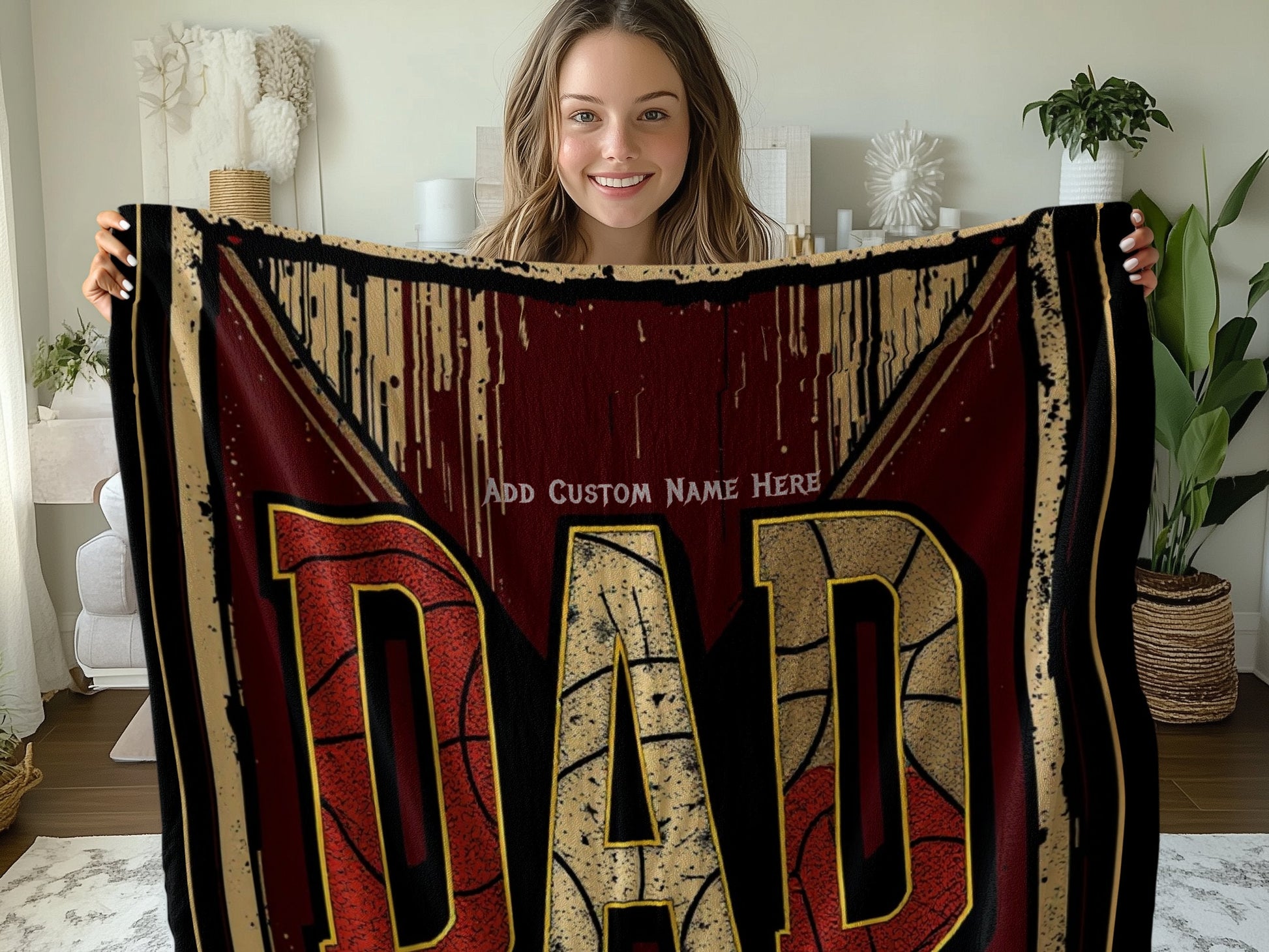 Personalized DAD Custom Name Throw Blanket product