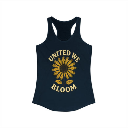 United We Bloom Sunflower Graphic Tank Top