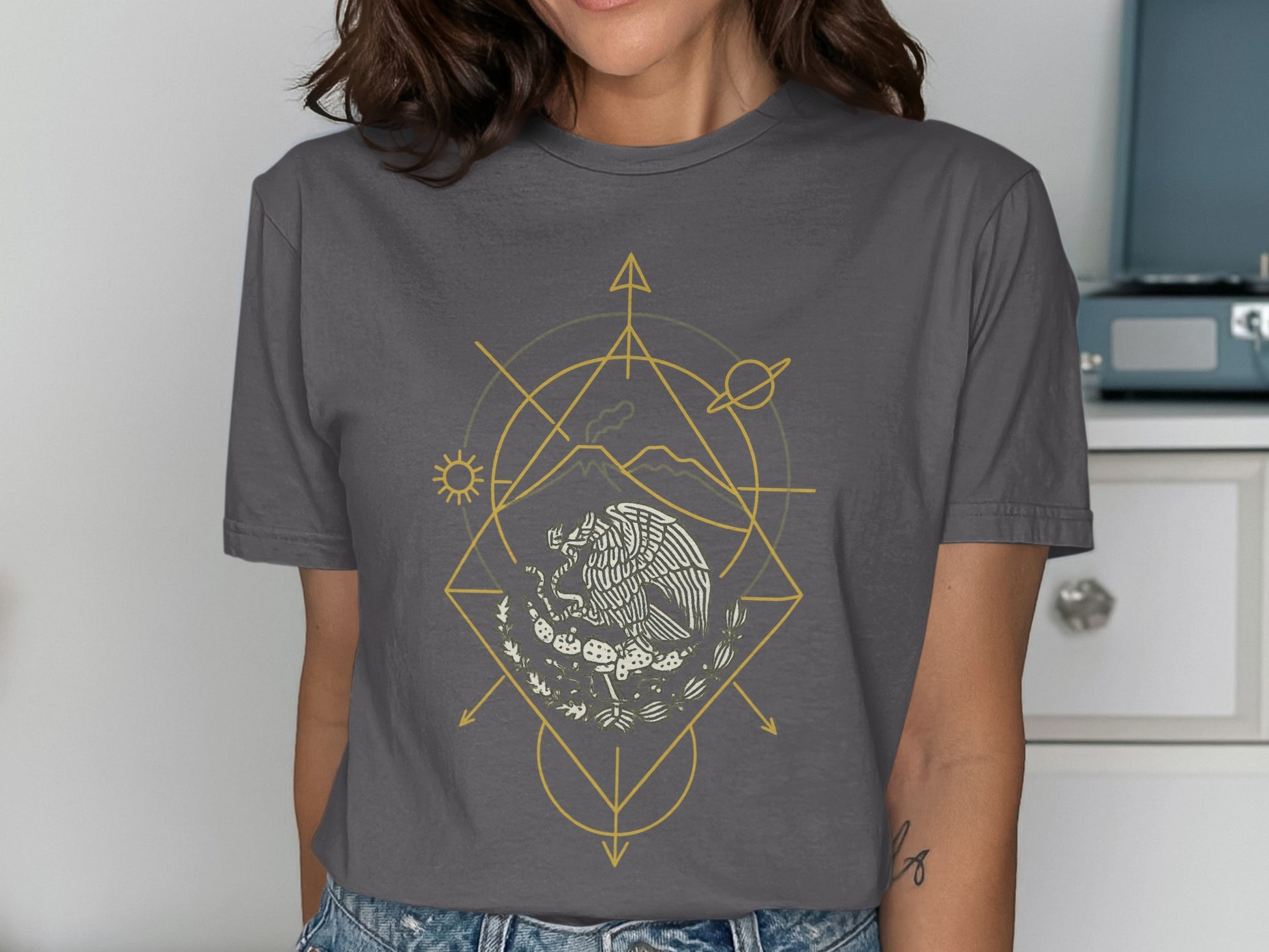Geometric Astronomical Graphic Short Sleeve T-Shirt product
