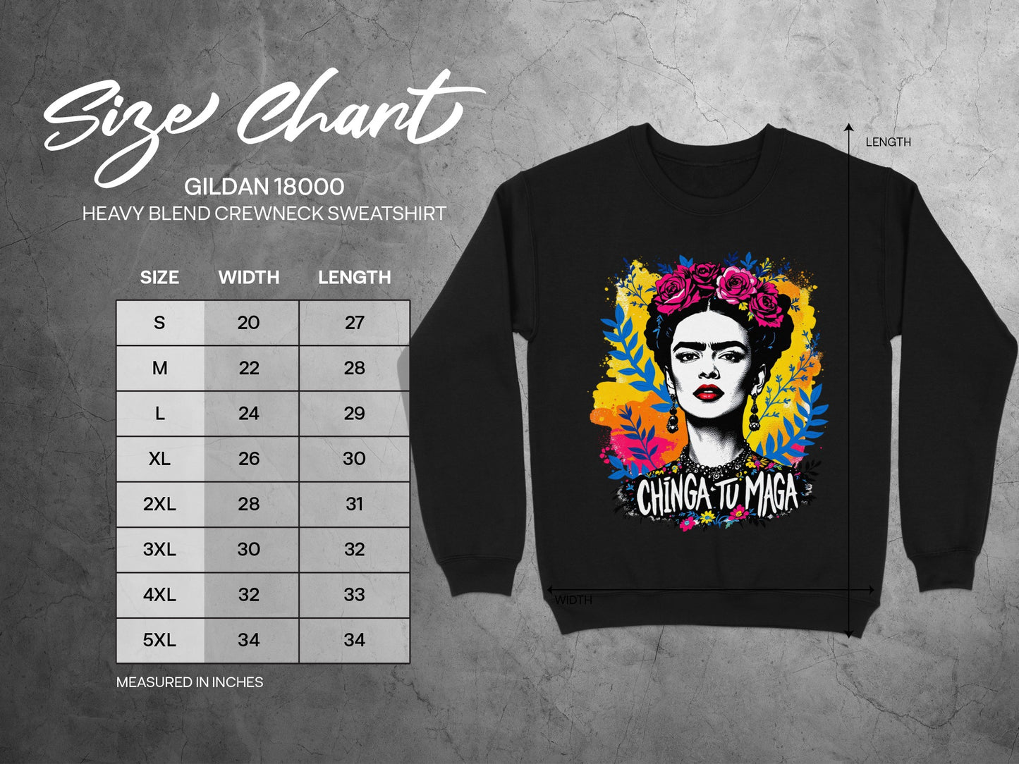 Colorful Frida Kahlo Inspired Graphic Sweatshirt product type