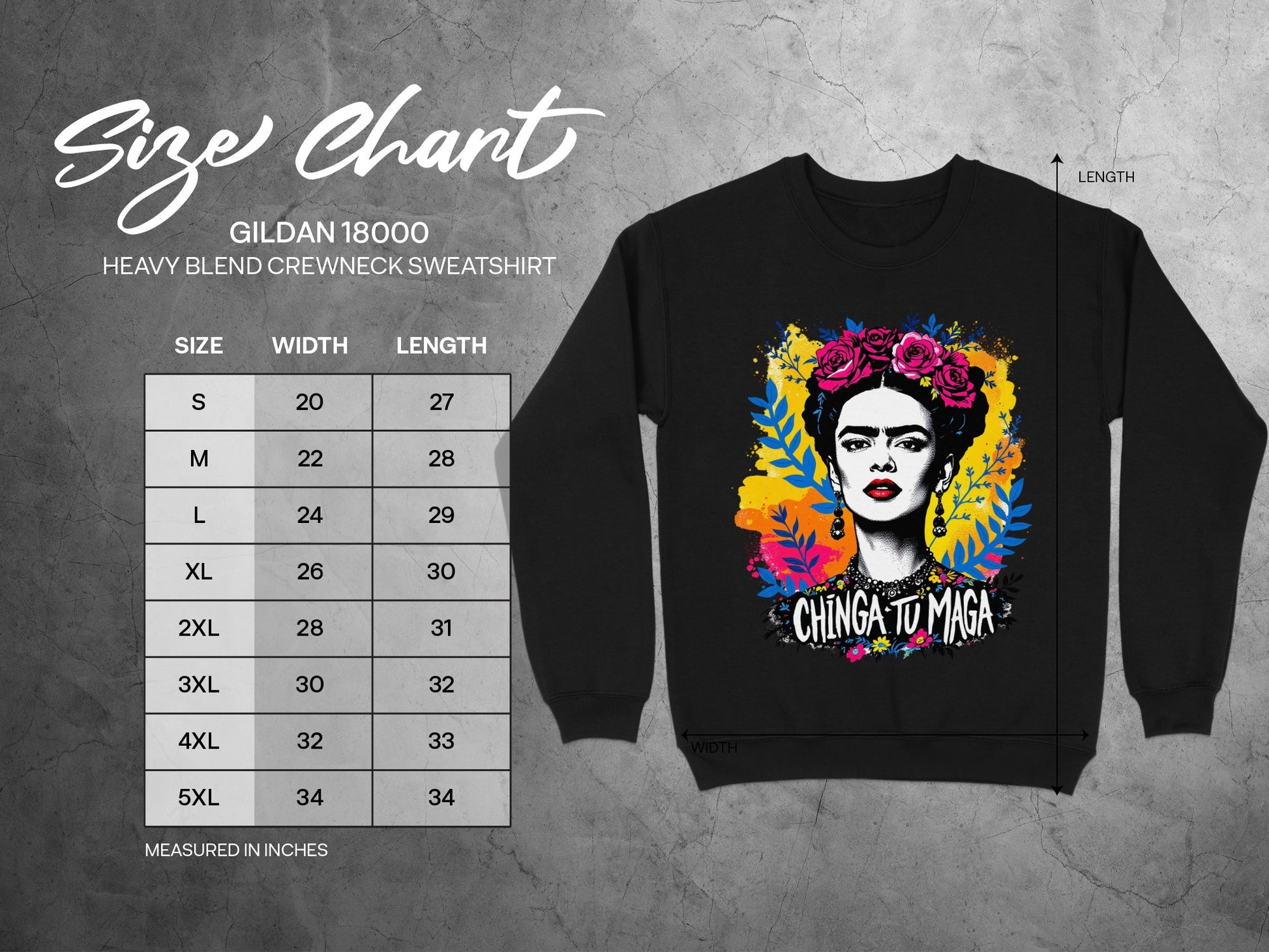 Colorful Frida Kahlo Inspired Graphic Sweatshirt product type