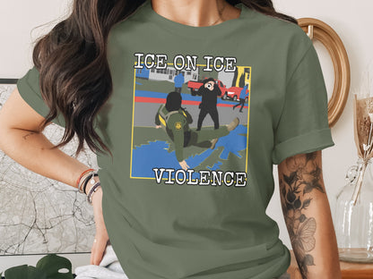 Ice on Ice Violence Graphic T-Shirt Design