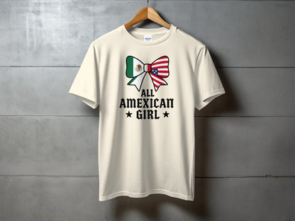 All American Girl Bow Graphic Tee Shirt product type