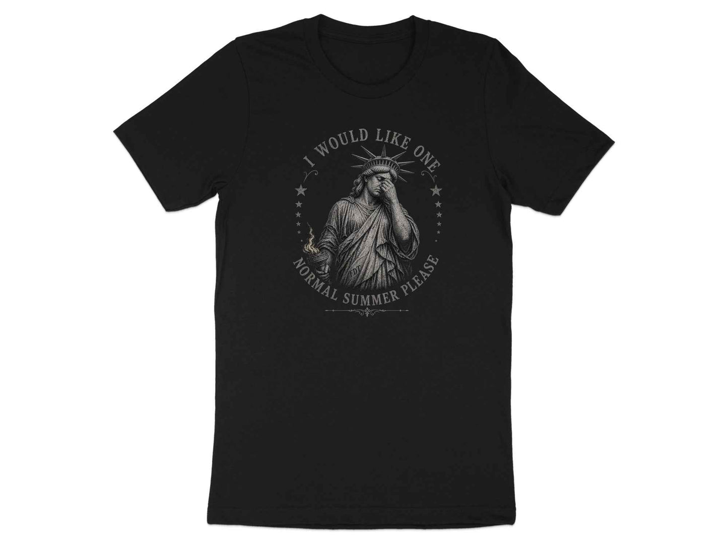 Normal Summer Please Distressed Liberty T-Shirt