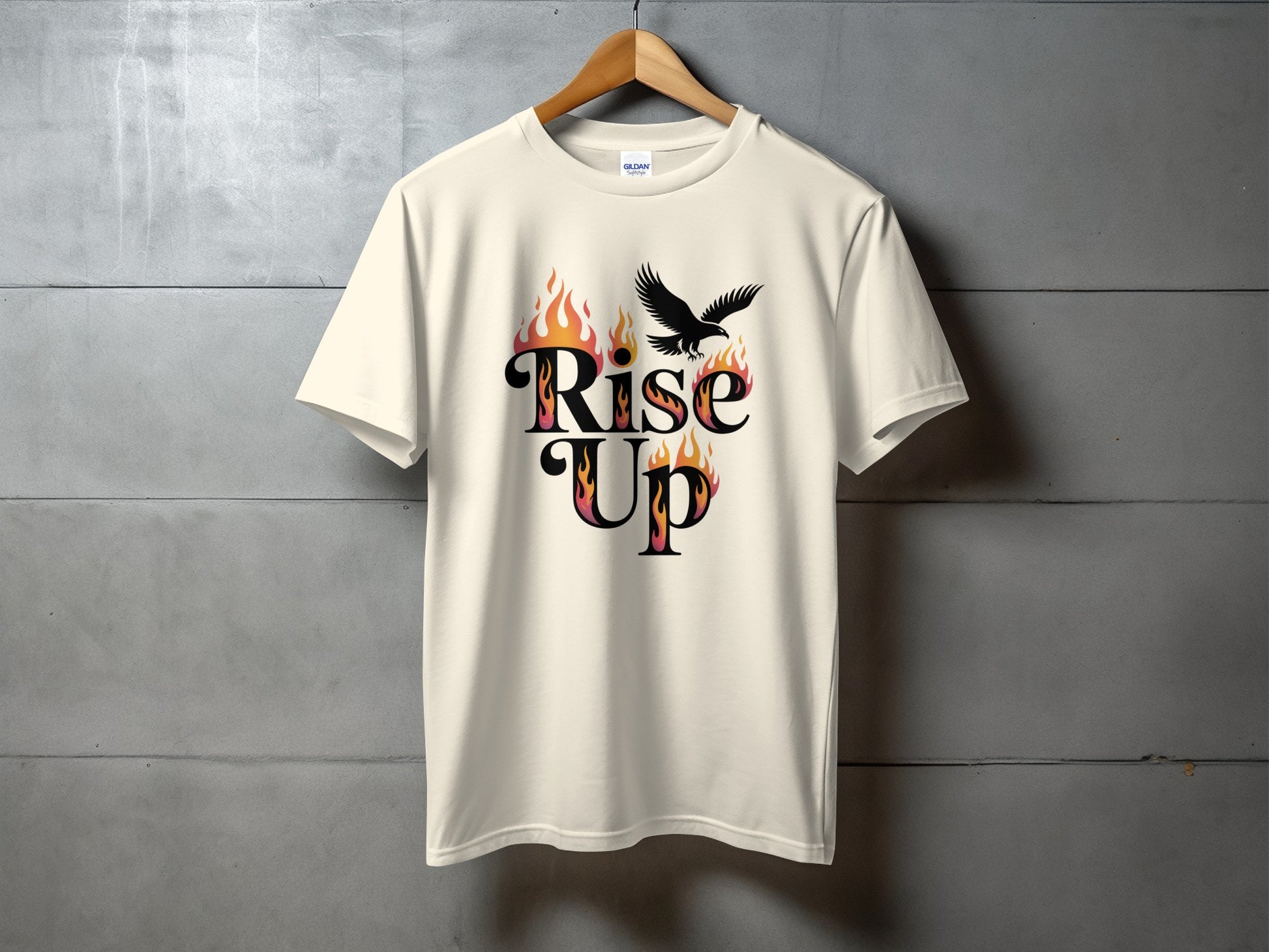 Rise Up Flame Design Graphic T-Shirt Product