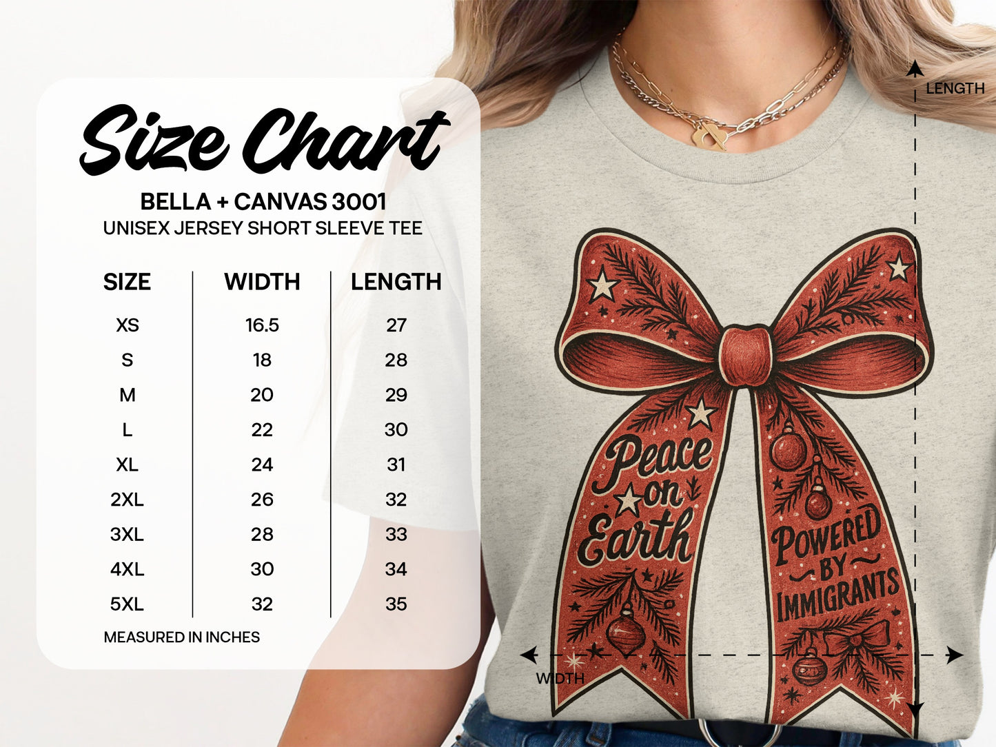 Peace on Earth Powered by Immigrants T-Shirt