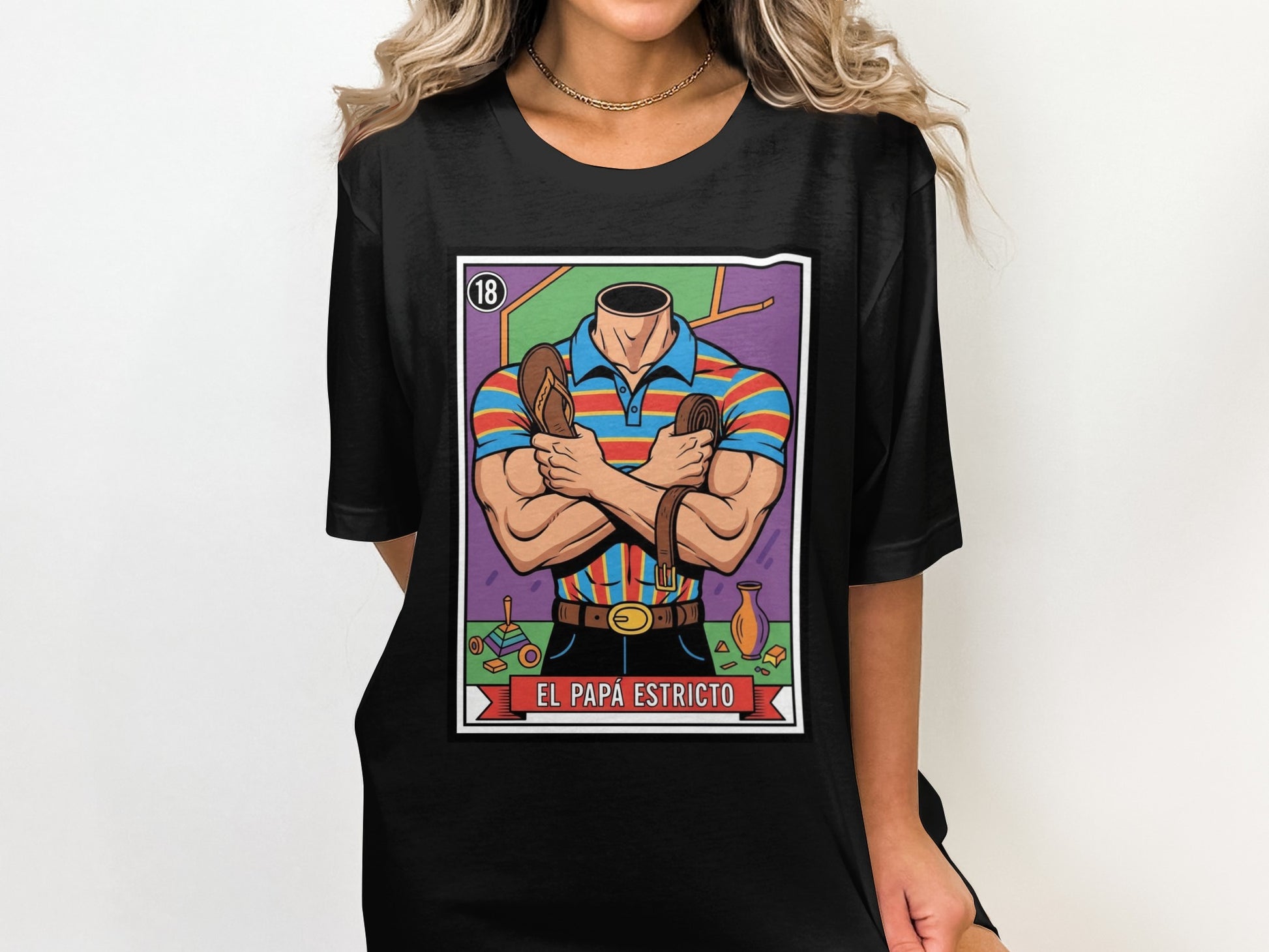 El Papa Estricto T-shirt colorful print product type