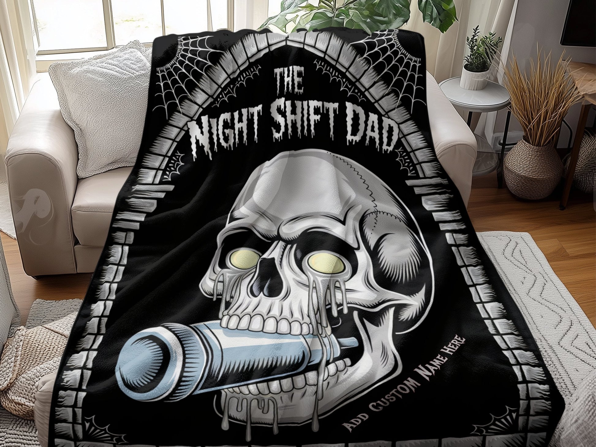 The Night Shift Dad Skull Blanket Unique Design product type