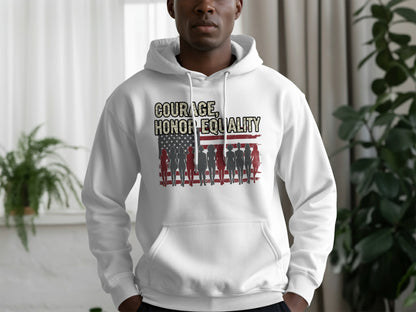Courage Honor Equality American Flag Hoodie product