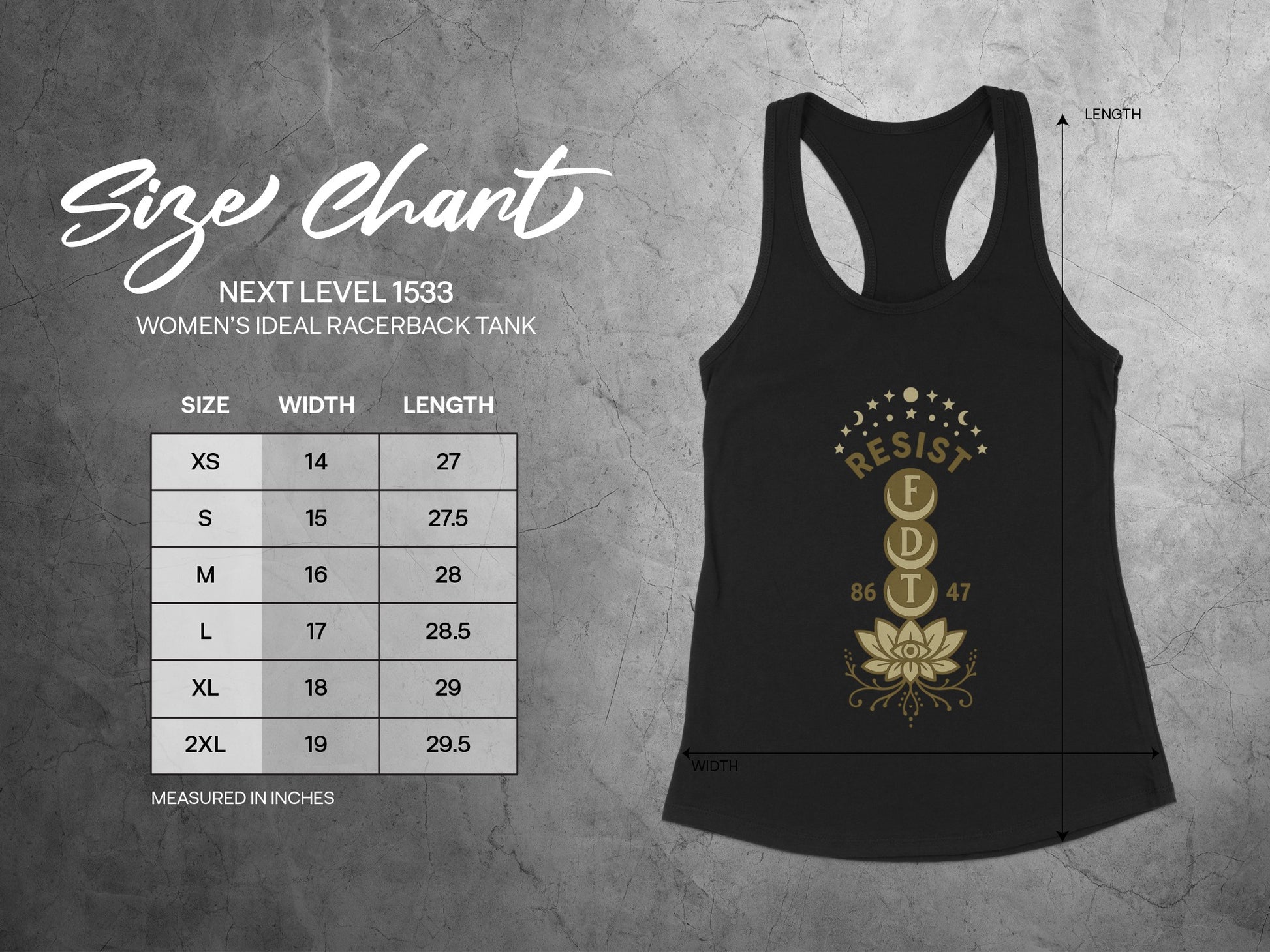 Women's Ideal Racerback Tank Resist Design
