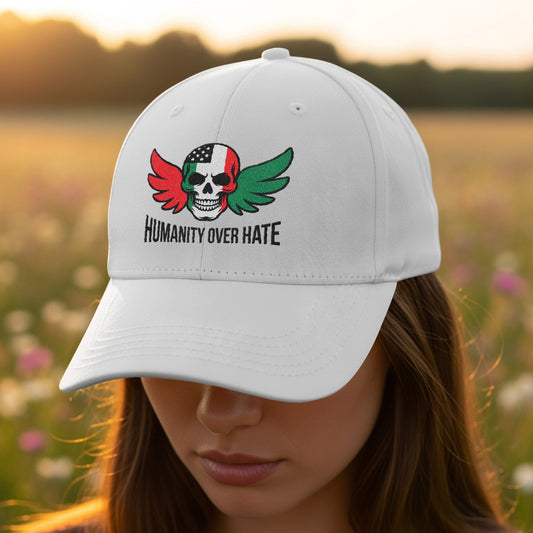 Humanity Over Hate Skull Patriot Dad Hat product type