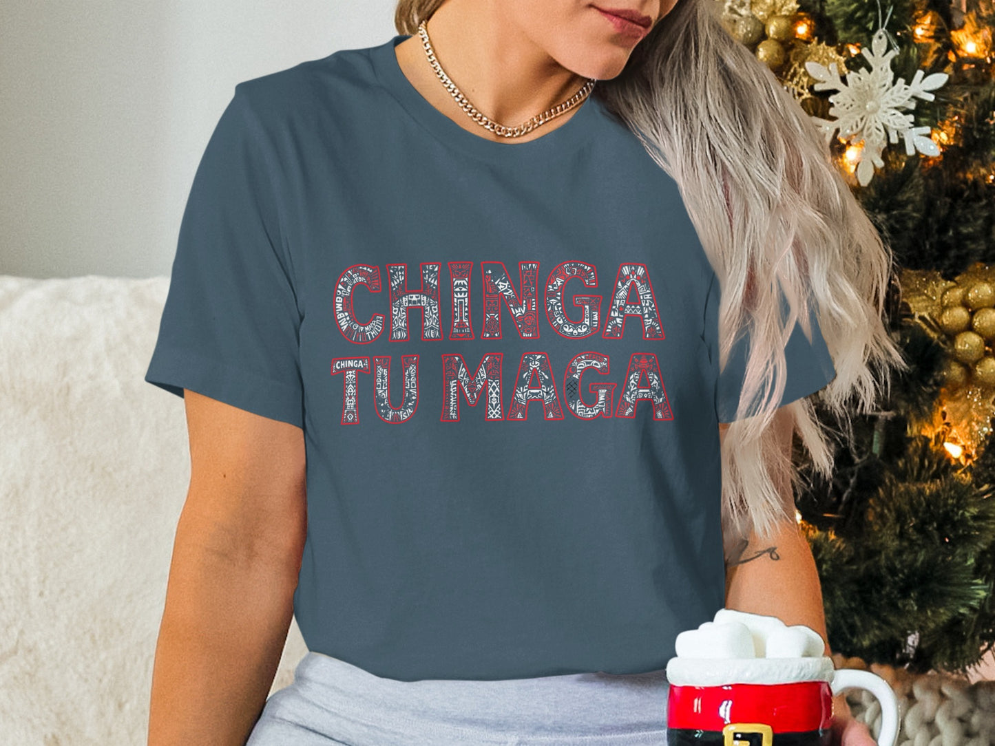 Festive Chinga Tu Maga Graphic Tee Shirt