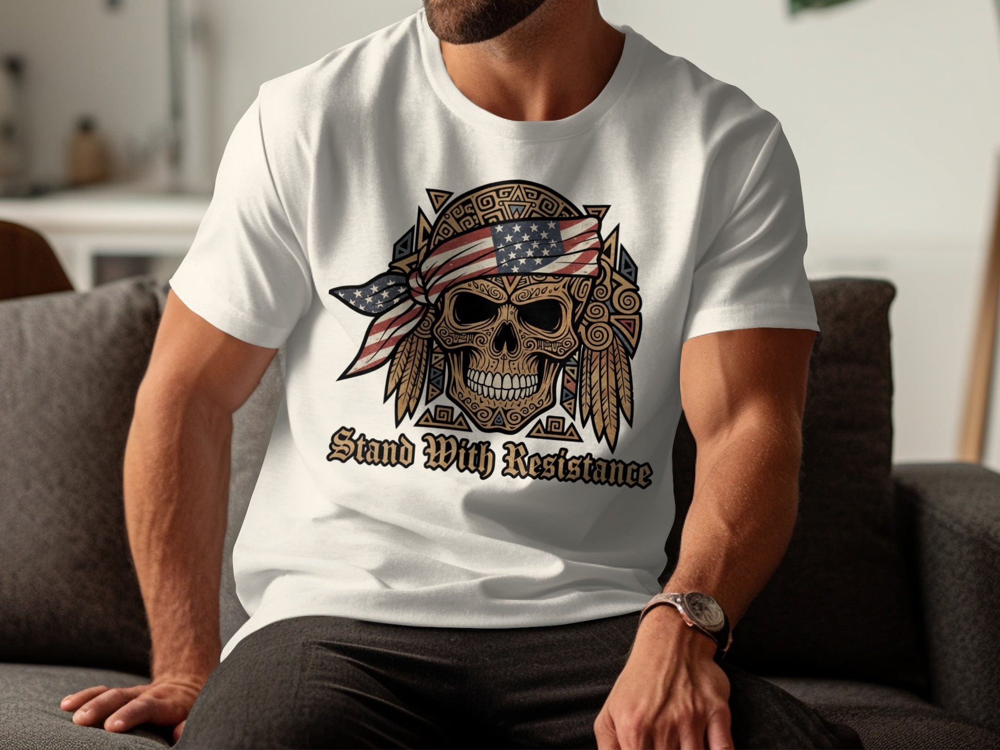 Stand With Resistance Skull T-Shirt