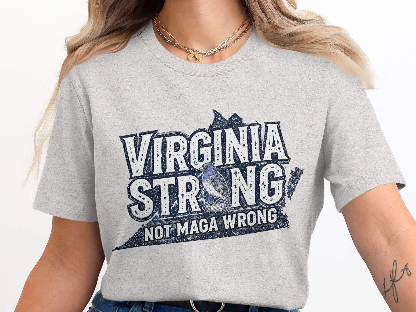Virginia Strong Not Maga Wrong Graphic T-Shirt product type