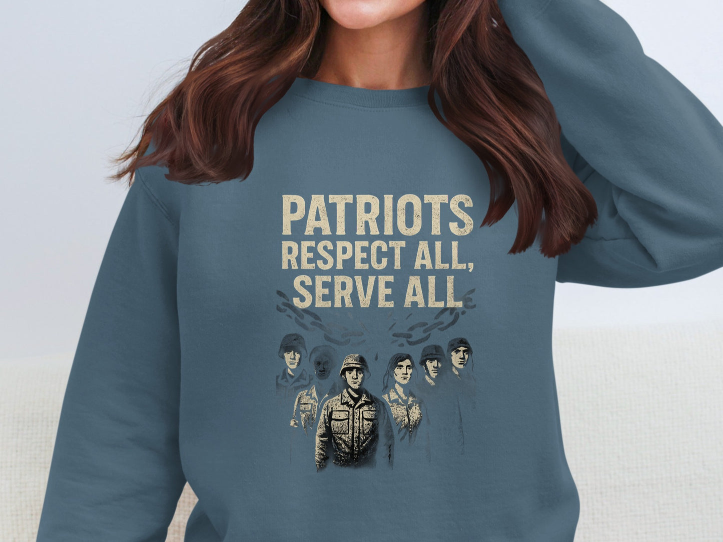 Patriots Respect All Serve All Graphic Sweatshirt product type