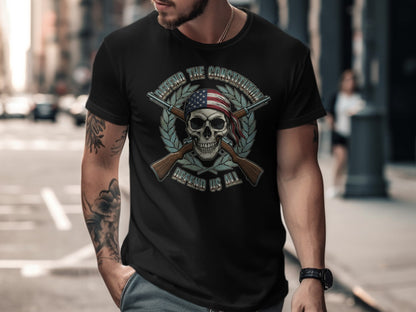 Defend the Constitution Skull Graphic Tee Product