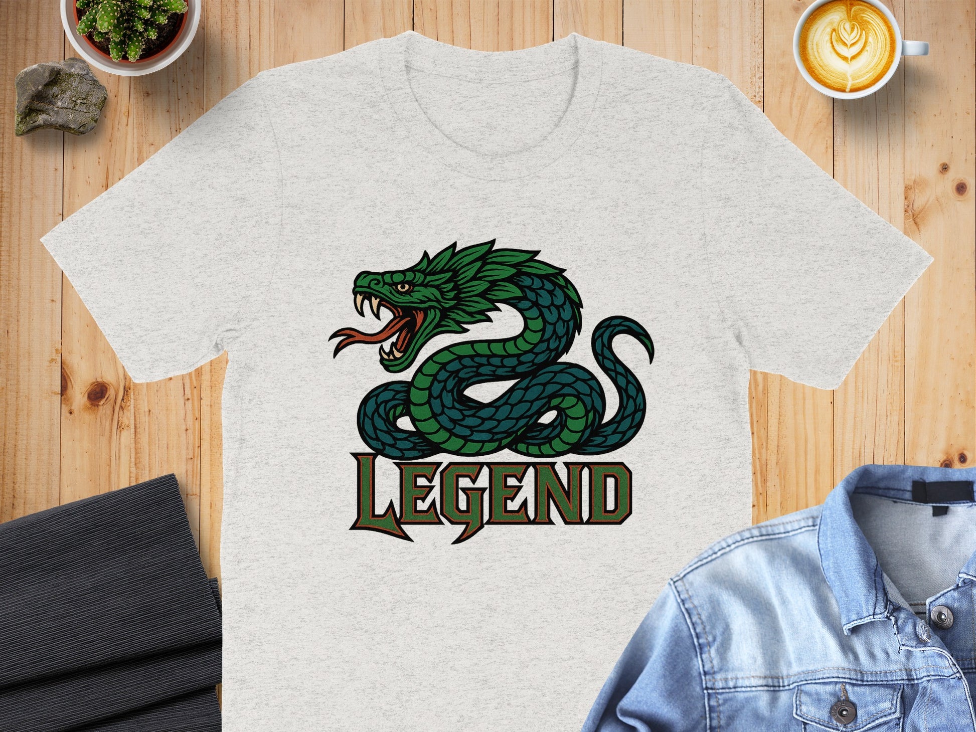 Fierce Green Dragon Legend Graphic Tee Shirt product type
