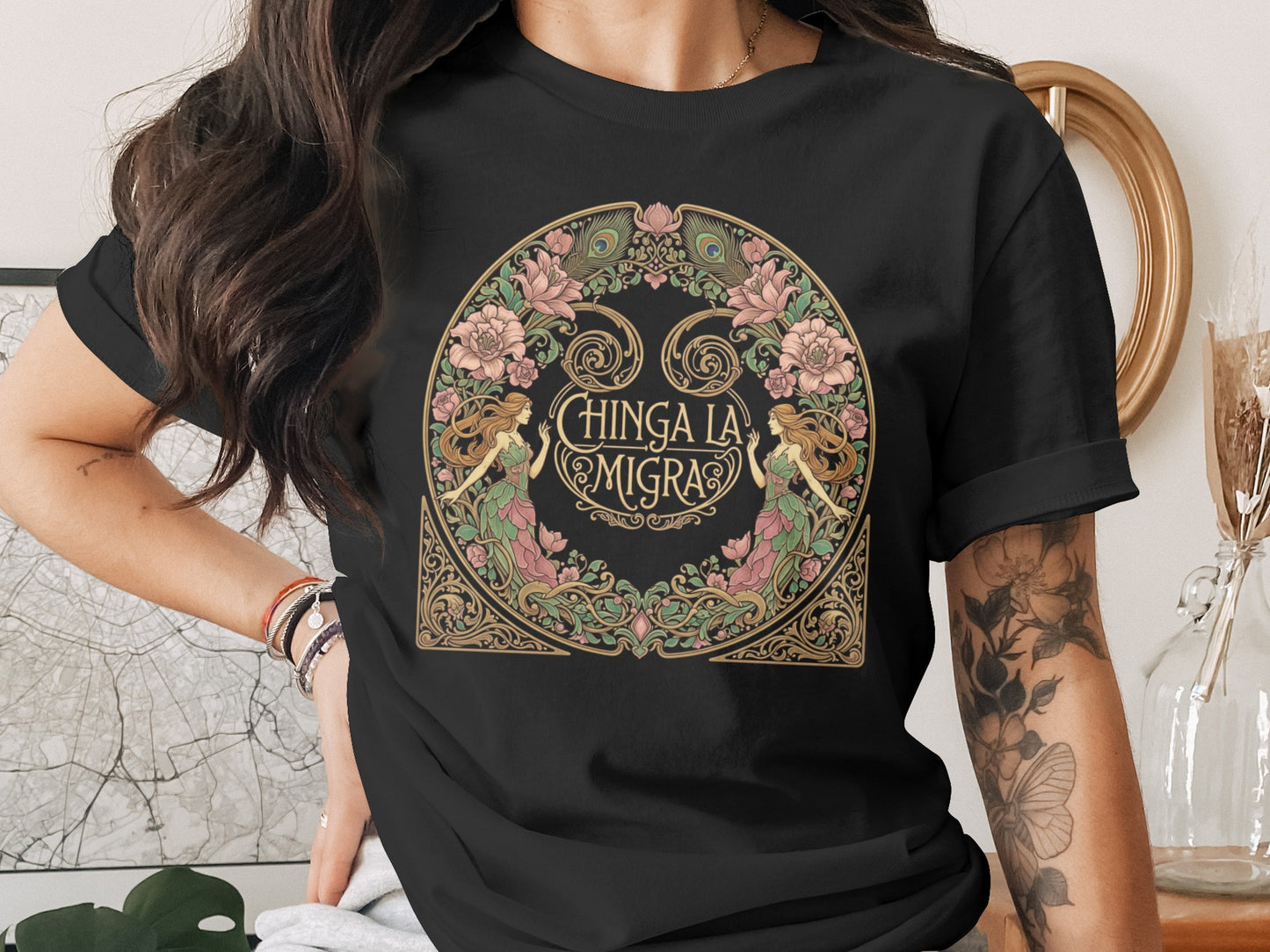 Chinga La Migra Graphic Design T-Shirt for Sale