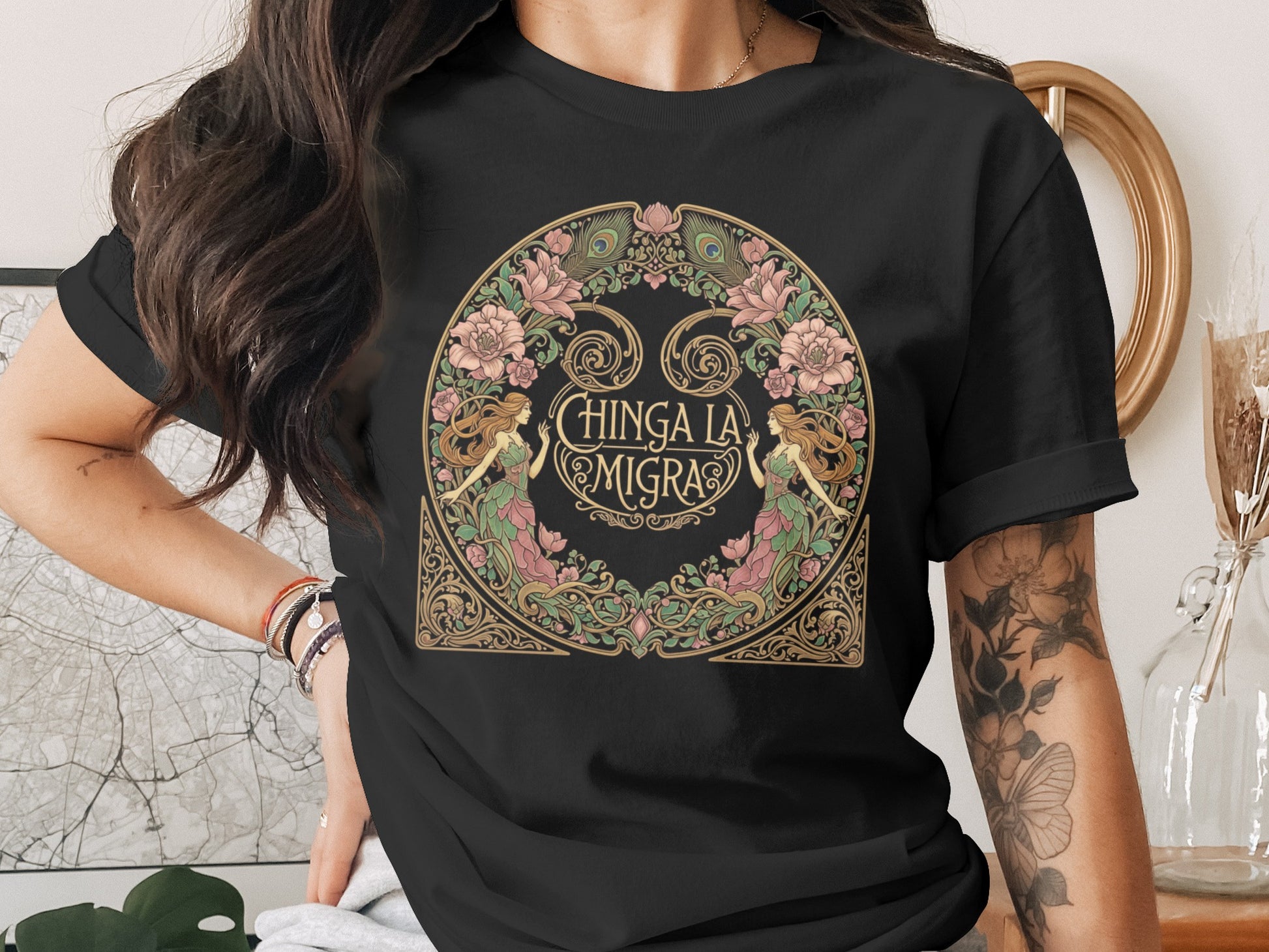 Chinga La Migra Graphic Design T-Shirt for Sale