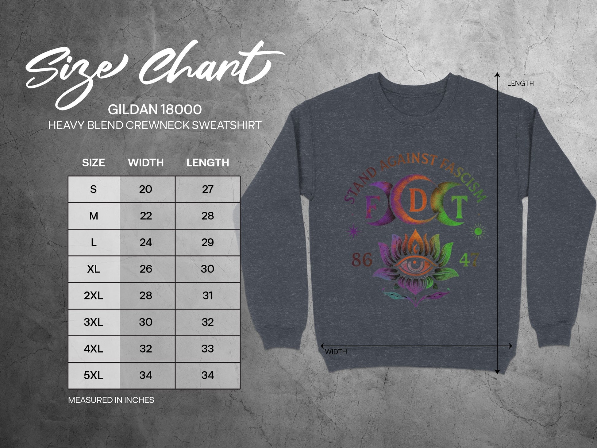 Stand Against Fascism Message Crewneck Sweatshirt product