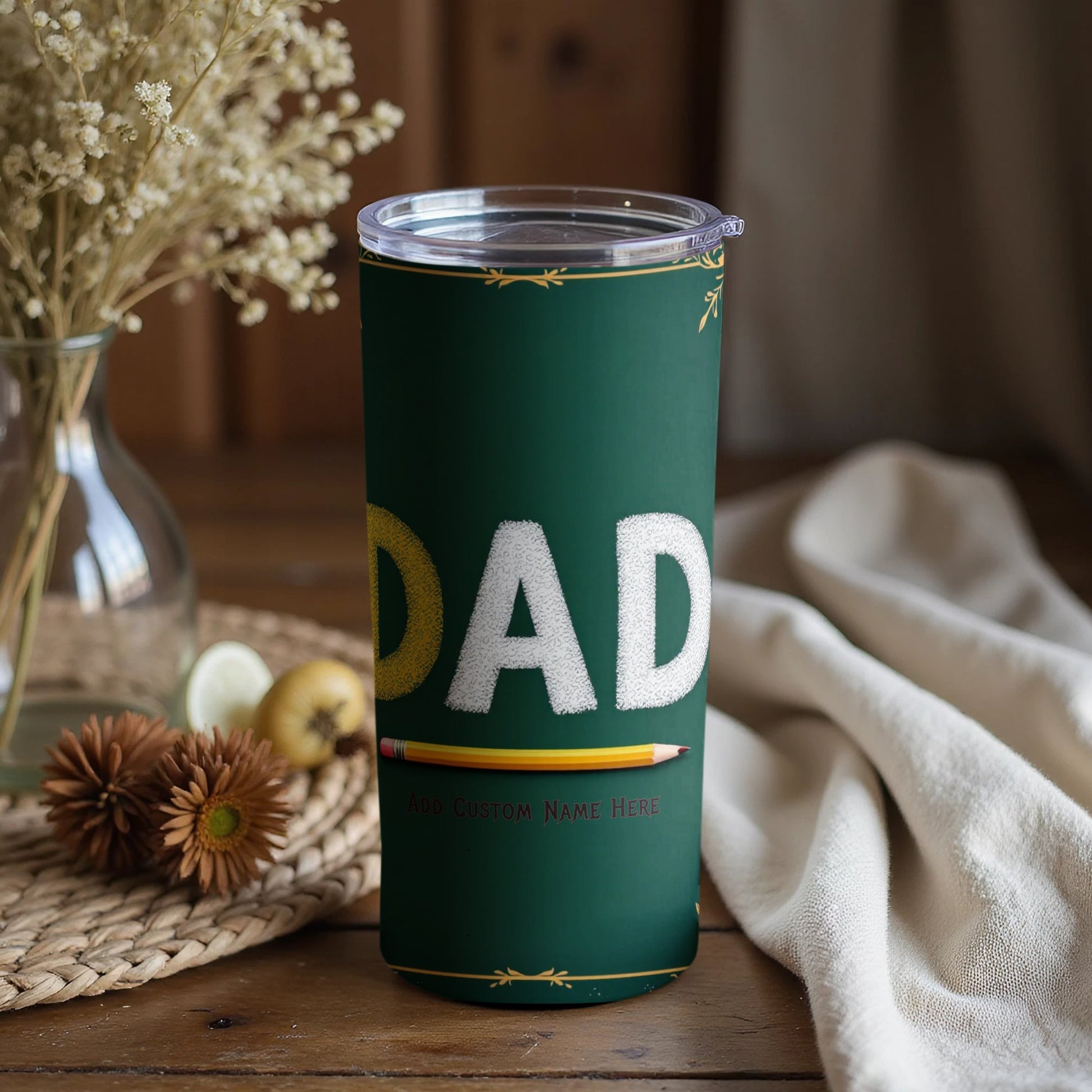 Personalized Dad Pencil Custom Name Tumbler product