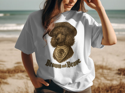 Brown and Brave Artistic Dog Print T-Shirt product