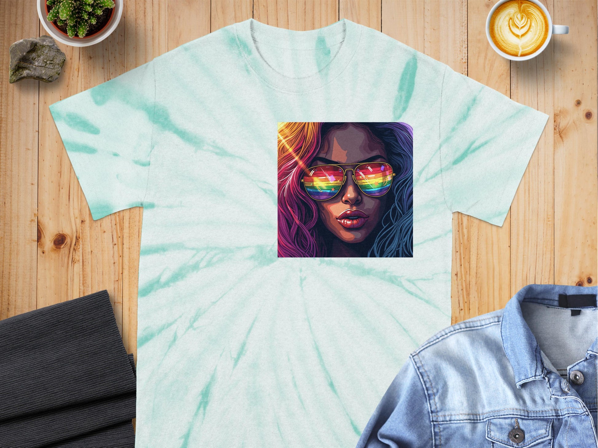 Psychedelic Sunglasses Graphic Tie-Dye Shirt product type