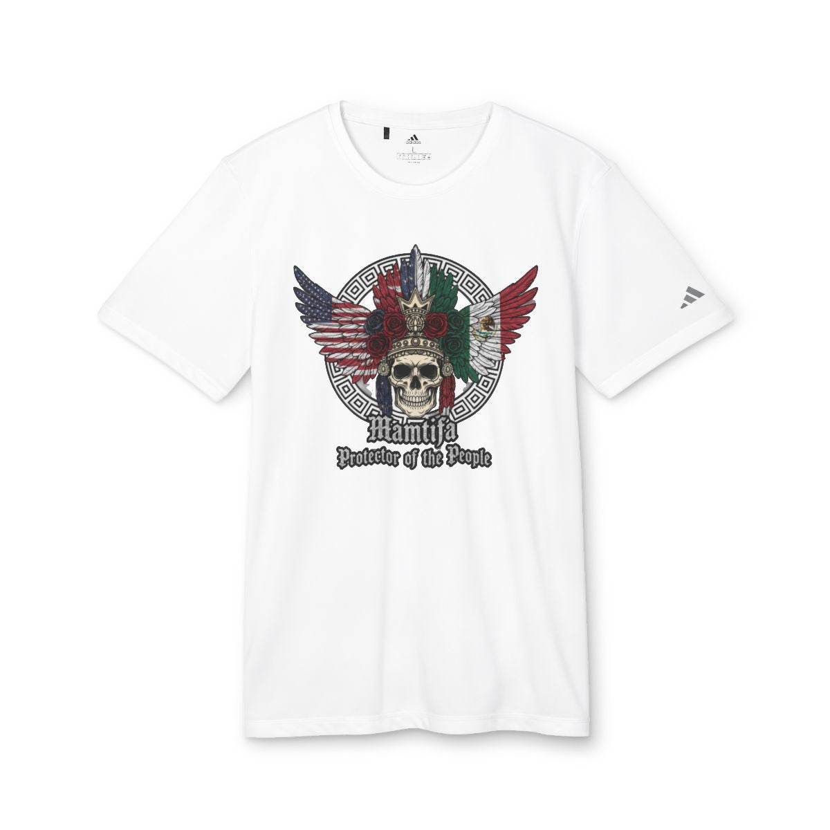 Graphic Winged Skull Protector of the People T-shirt