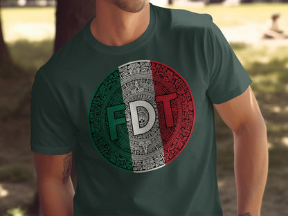 Colorful Aztec Calendar FDT Print T-shirt product