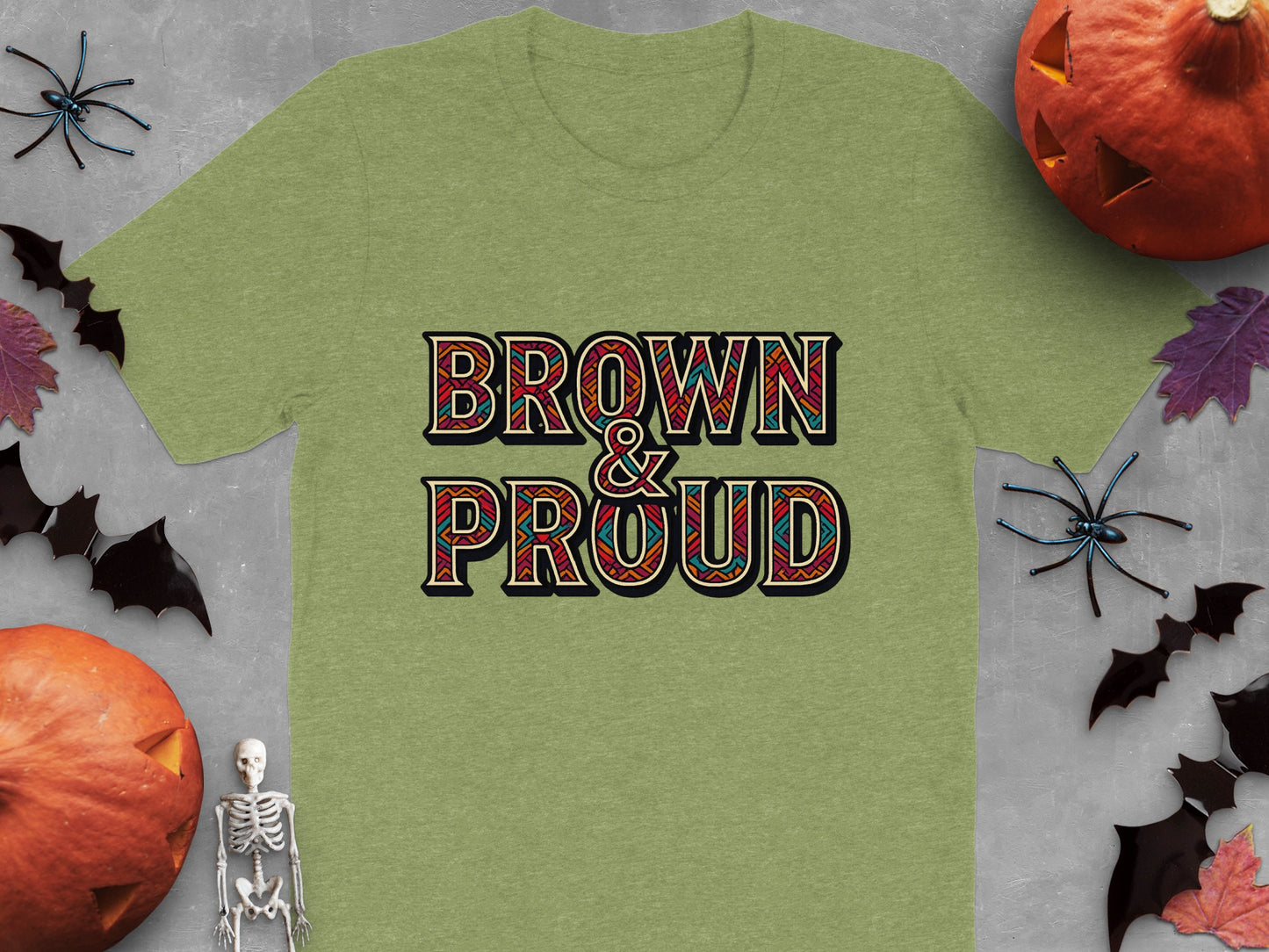 Brown and Proud Graphic Halloween Themed Shirt Product