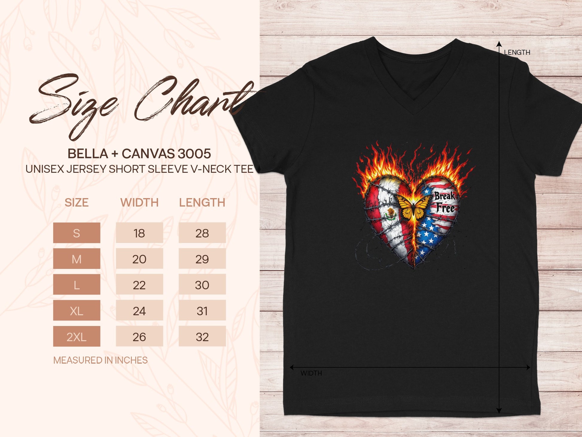 Break Free Heart Flame Unisex V-Neck Tee product