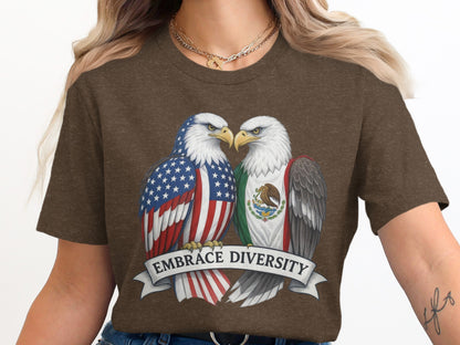 Embrace Diversity Two Eagles National Flags Shirt product type