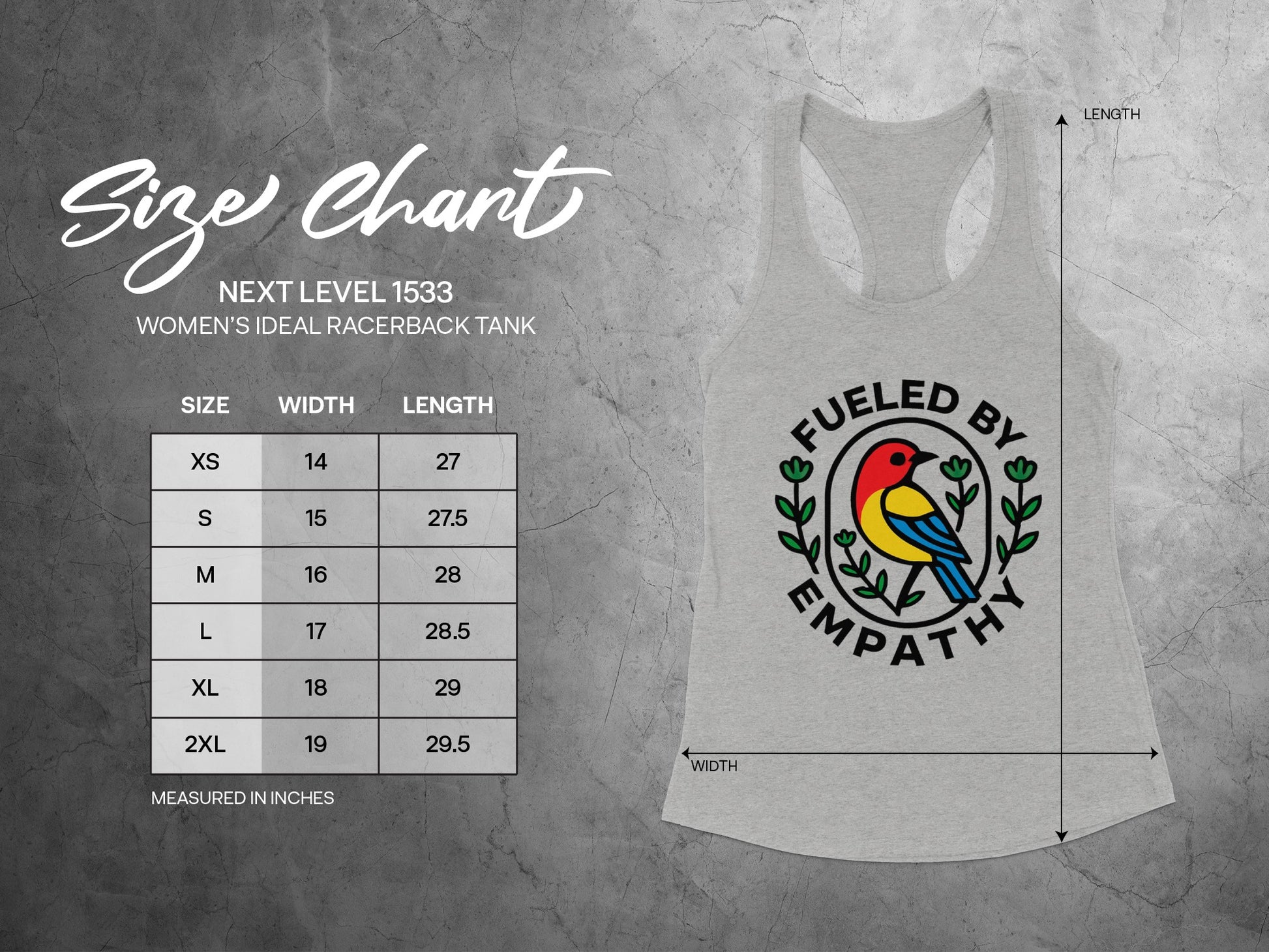 Fueled by Empathy Women's Ideal Racerback Tank