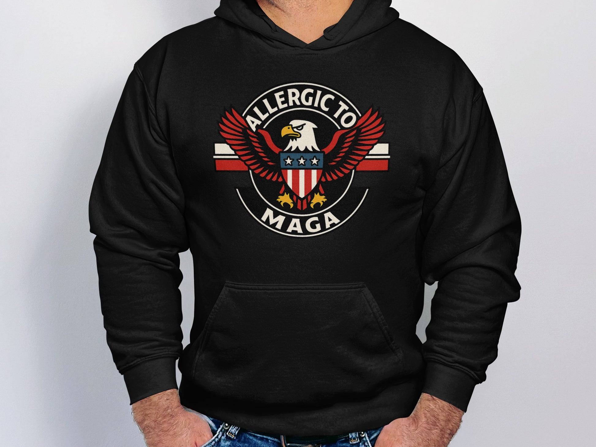 Allergic To MAGA Eagle Graphic Hoodie product