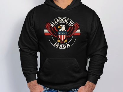 Allergic To MAGA Eagle Graphic Hoodie product