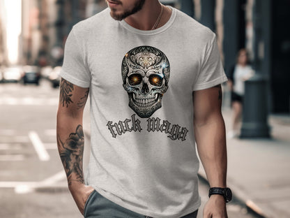 Skull Artwork Fuck Maga Street Style T-shirt product